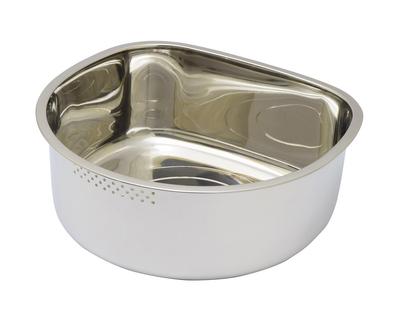 Таз из нержавеющей стали Takagi с резиной и сливом TAKAGI D-образное отверстие, серебристый, кухня, Takagi,