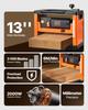 Thickness Planer, Three-Blade, 330 mm Width Worktable Power Benchtop Planer, 2000W 23500 RPM Powerful Motor, Dual Rollers, Over Protection, Single