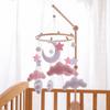 Baby Cloud Mobile for Crib Handmade Felt Nursery Decor with Stars Moon Soft Stroller Hanging Toy Gift for Boys Girls