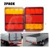 2PCS Car LED Tail Light Stop Rear Lamp Boat Trailer Truck Caravan Waterproof