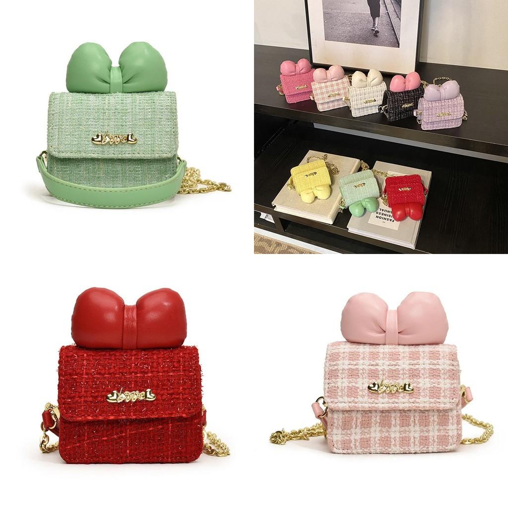 Сладкое Сердце Бант Детская Сумка Современный Шик Дизайн Цепочки Дышащая ПУ Сумка Через Плечо Для Мальчиков И Девочек