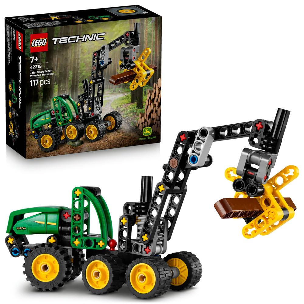 LEGO Technique John Deere 1470H Wheel Harvester 42218 Toy Boys Girls Birthday Present Block 7 Years Old 8 9 Elementary School Vehicle Car Miniature