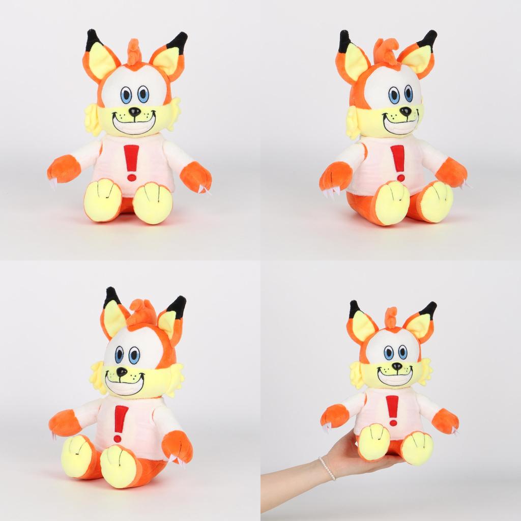 Bubsy Fox Plush Toy Animal Stuffed Doll Cartoon Kids Bedroom Decoration Gift