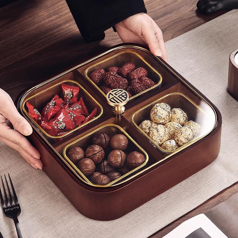 Naijiang Solid Wood Chinese Style Snack & Candy Tray