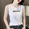 Cotton round Neck Cami Women Summer Outer Wear Plus size Inner wear Korean Style Loose Slimming Base Gray Sleeveless Top