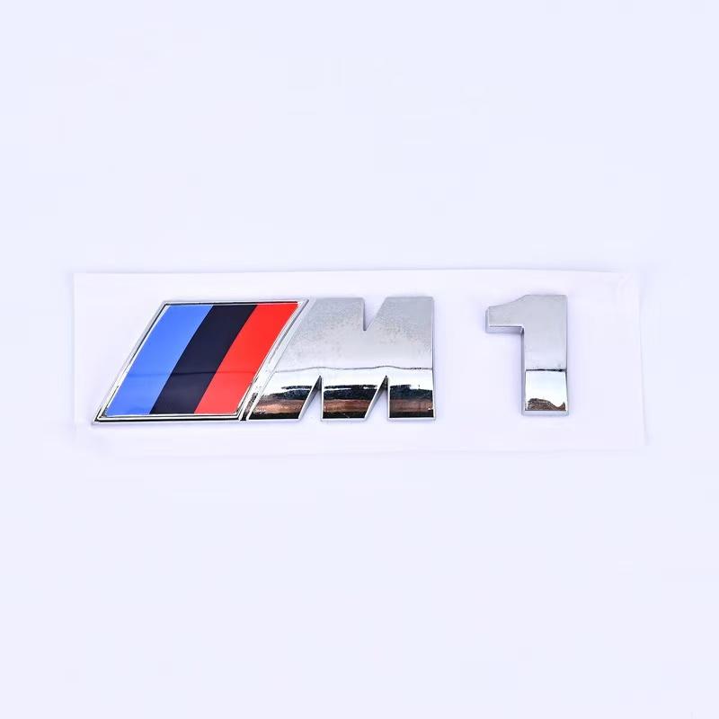 Suitable for BMW Group M standard M1 M2 M3 M4 M5 M6 M7 trunk tail standard ABS logo sticker modified silver/black.