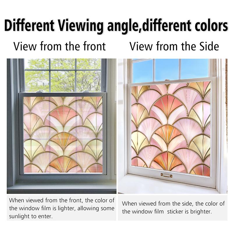 50x50 см электростатическая наклейка на стекло съемная наклейка на окно с цветком разноцветная