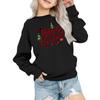 Kids' Fashion Loose-Fit Casual Long-Sleeve Christmas Print Oversized Crewneck Sweatshirt