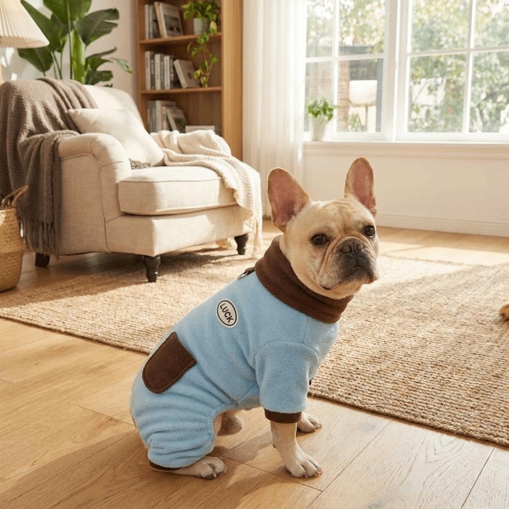 with D-Ring Dog Four Legged Clothes Warm Winter Dog Clothes Polar Fleece Dog Coat Walking