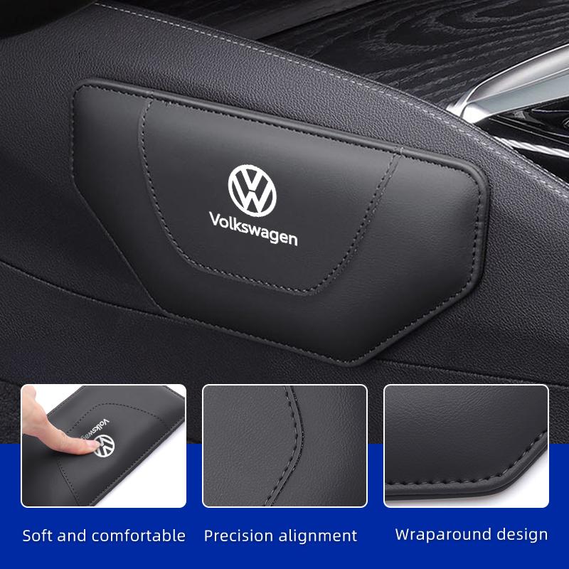 Car Leather Knee Pad Inside Knee Cushion Comfortable For Volkswagen VW Passat Golf Tiguan Polo Scirocco Jetta CC T-ROC ze8