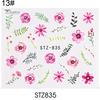 Puntos Nail Art Manicure Decor 3D DIY Leaf Rose Flower Animals Adhesive Stickers Decal