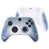 eXtremeRate Side Rail Grip Shell for Xbox Core Wireless Clear Glacier Blue Replacement Front Housing Cover Handle Faceplate for Xbox Series X S