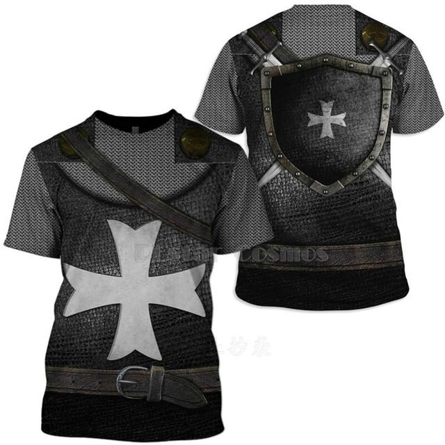 Good-looking Templar 3DT shirt printing clothing Harajuku short-sleeved best-selling summer new arrival new