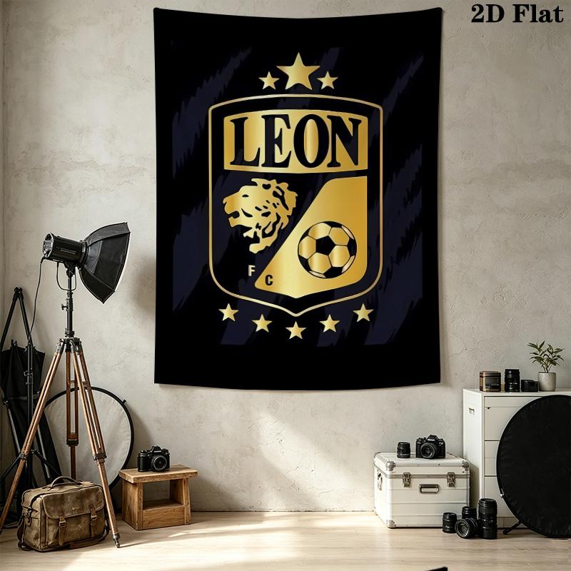 Club Len Football Club Wall Tapestry Aesthetic Wall Hanging Printed Fabric Blanket Decorative Tapestries For Bedroom Living Room Home Decor