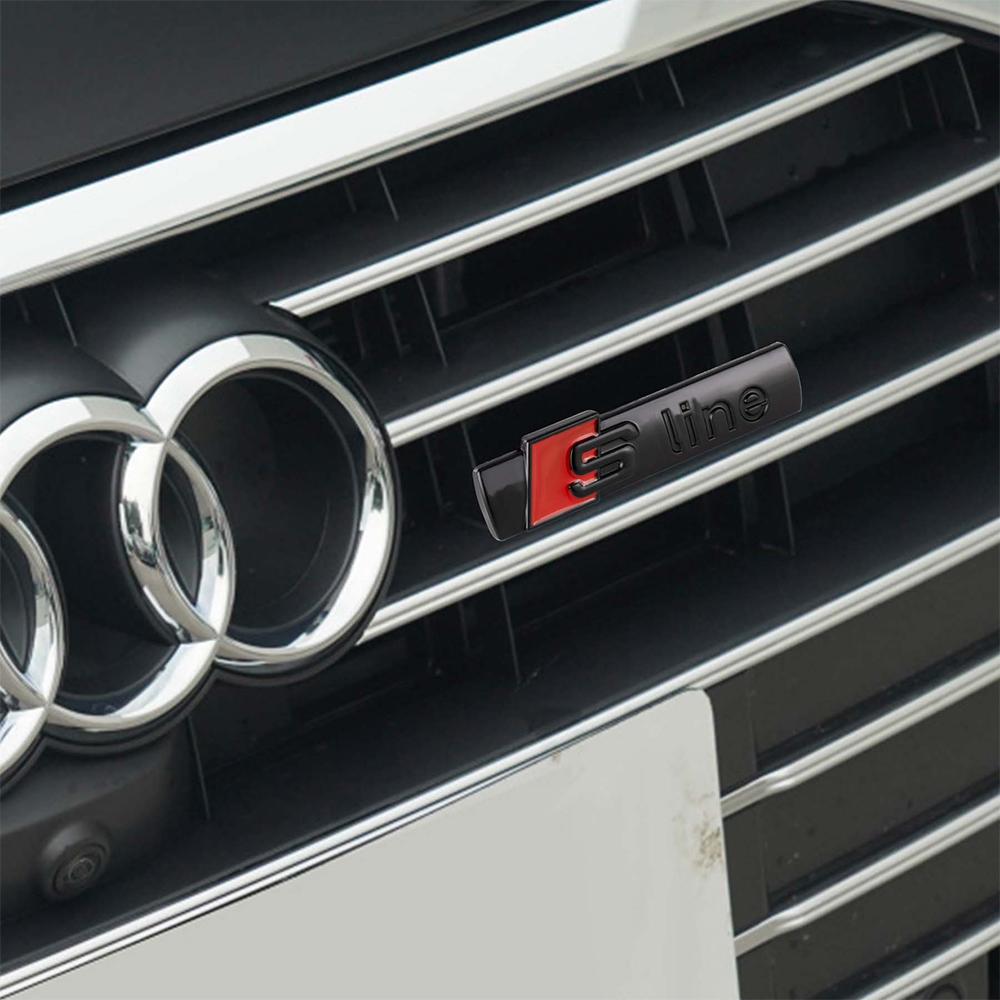 Car Logo Front Grille Hood Emblem Cover Badge Sticker Accessories For Audi Sline S7 S8 SQ5 S3 A1 A3 A4 A5 A6 Q3 Q5 Q7 B8 valve