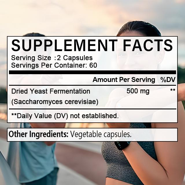 Natural Immune Health System Dry Yeast Fermented Capsules, 120 capsules