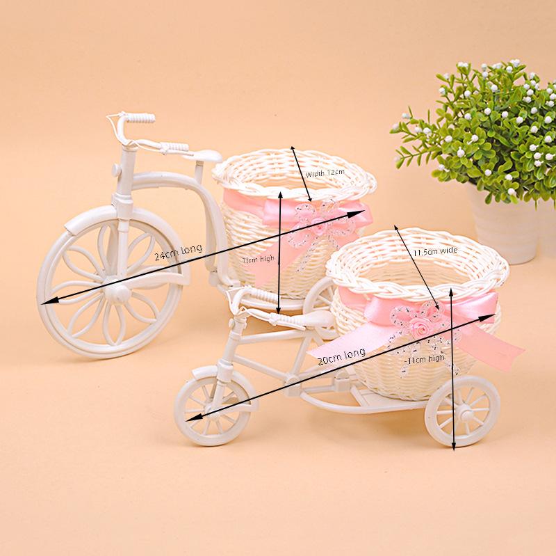Rattan Woven Bicycle Basket for Storage & Decoration