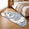 Decorative Rug Cat Shaped Rug Cat Pattern Cat Floor Mat Cute Animal Door Mat  Living Room Decor