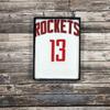 Ракеты Нет. 13 Харден Нет. Мужской баскетбольный жилет 0 Westbrook Retro City Edition ограниченной серии из джерси горячего давления