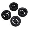 4PCS RC Rally Tires Fit for Tamiya TT01 XV02 70mm 1:10 Scale Plastic Nylon RC Car Wheel Hub Tire Black