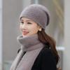 Женский осенне-зимний берет из кроличьей шерсти, женский утолщенный теплый и холодный защитный головной убор с наушниками