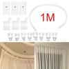 Flexible Ceiling Curtain Rail Cuttable Curtain Track Top Clamping Mounted Curved Straight Slide