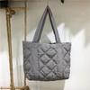 Осенне-зимняя модная новая клетчатая сумка-тоут, мягкая, утолщенная, большая вместительная сумка для покупок, женская, простая, универсальная, сумка для поездок на работу, через плечо