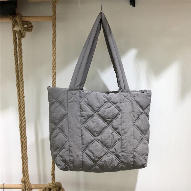 Осенне-зимняя модная новая клетчатая сумка-тоут, мягкая, утолщенная, большая вместительная сумка для покупок, женская, простая, универсальная, сумка для поездок на работу, через плечо