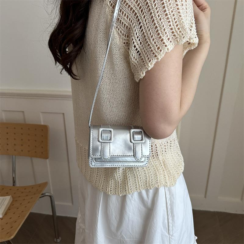 Fashion Mini Solid Color Square Shoulder Crossbody Bag For Women