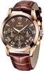 OLEVS Arm For Men Analog Lightweight Day of the Brown Men's Watch, Lightweight, Watch, Waterproof, - Quartz, Watch, Brown, Gentleman's Date, Week,