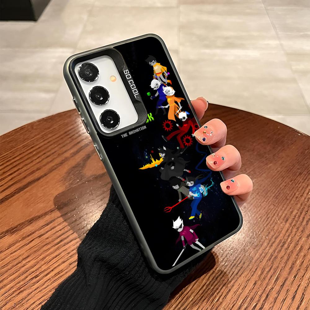 Мультяшный чехол для телефона H-Homestuck для Samsung Galaxy S25 S24 S23 S22 S21 S20 Note20 Ultra Plus Fe цветной серебристый