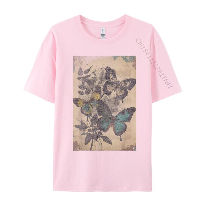 Fairy Grunge Fairycore Aesthetic Cottagecore Goth Butterfly Men's 2024 Newest Design T Shirt Cotton Fabric Men Tshirt Gift