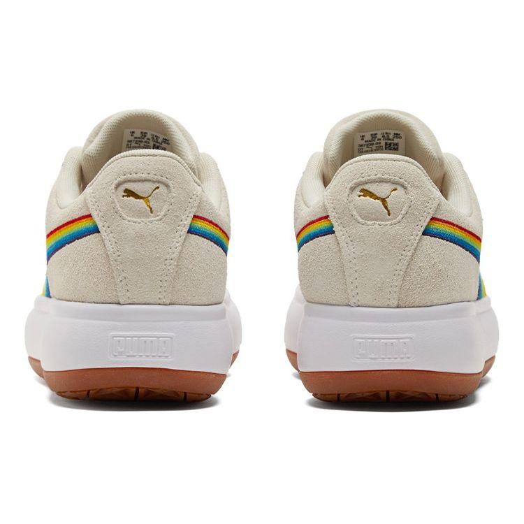 Puma Женские низкие кроссовки Mayu Rainbow из замши кремового цвета 387239-03
