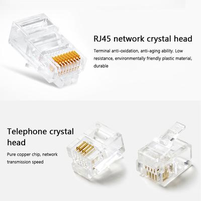 Handskit RJ45 RJ11 RJ12 Набор инструментов для ремонта сети плоскогубцы с кабельным тестером Пружинный зажим для обжима