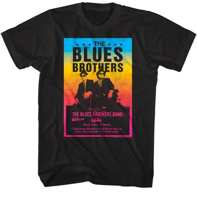 Постер концерта группы Blues Brothers Мужская футболка Музыкальное ревю Джейк Элвуд