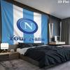 SSC Napoli Custom Name Wall Tapestry Aesthetic Wall Hanging Printed Fabric Blanket Decorative Tapestries for Bedroom Living Room Home Decor