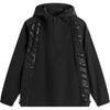 Minimalist Letter Versatile Comfortable Casual Sports Hooded Loose Jacket Men Jacket Black AFDU569-1