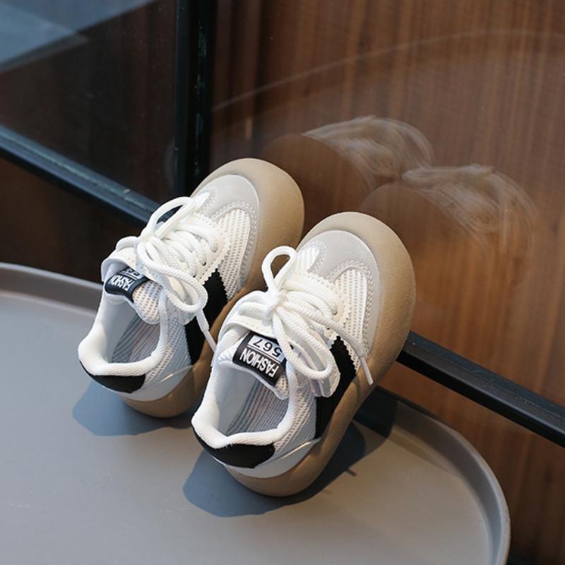 Новые детские кроссовки для мальчиков и девочек, дышащая сетка, кроссовки в стиле преппи с мягкой подошвой