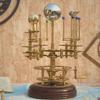 Luxury Art Piece for Book Shelves Brass and Steel Orrery A Functional Model of the Solar System with Planets