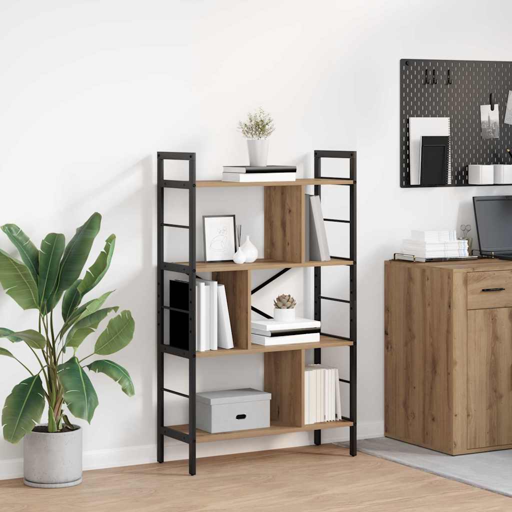 Artisan Oak Bookshelf 75 x 30 x 123.5 cm Particleboard