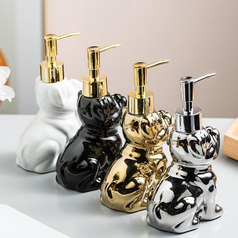 Керамическая бутылочка для лосьона, дозатор для мыла для дома, ударопрочная конструкция, держатель для контейнера с жидкостью для домашней ванной комнаты