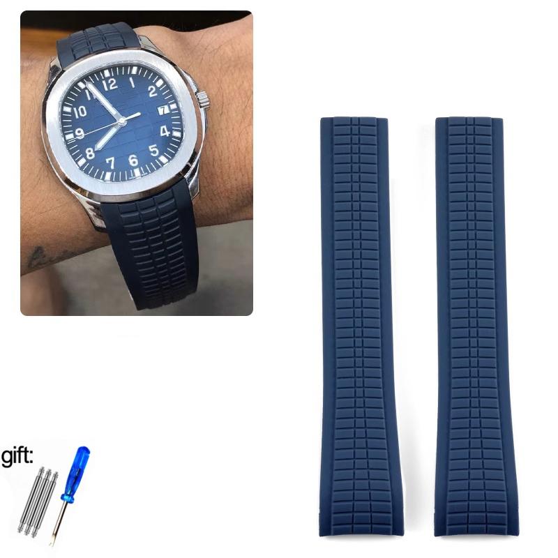 21 мм Мягкий Резиновый Ремешок Для Часов Aquanaut Подходит Для Patek Philippe Силиконовый 5164A 5167A 5168A Складная Пряжка Ремешок Для Часов