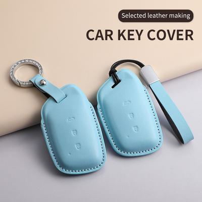 Умный чехол-брелок для автомобиля For Baojun Rm5 Rs3 Rs5 Rc6, Защита от царапин, Кожа PU, Защитный корпус для ключа автомобиля, Декоративные аксессуары
