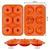6 сеток силиконовая форма для пончиков противень антипригарные формы для выпечки силиконовая форма для пончиков шоколадные рогалики противень DIY кондитерские аксессуары