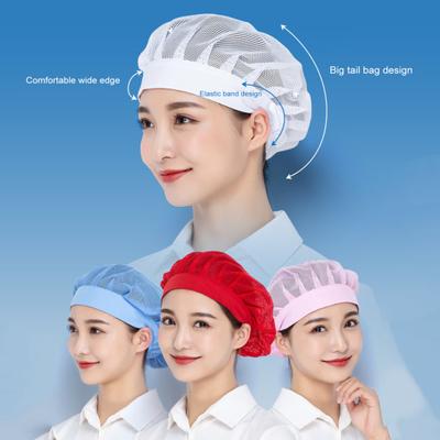 Поварская шапка Yousheng, унисекс, кухонная шапка для отеля и ресторана, поварская шапка с хорошей воздухопроницаемостью, ажурная сетка, однотонная рабочая шапка для официанта, повара, мастерской, фабрики