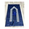 3 Piece French Guipure Embroidered Velvet Dowry Bridal Set Prayer Rug