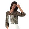 Women Lace Bolero Long Sleeve Hook-Eye Closure Shrug Cardigan Wedding Event Dress Accessories