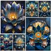 Алмазная картина, новые поступления, винтажные цветы лотоса, сделай сам, полная квадратная круглая дрель, стразы, вышивка, цветочная мозаика, наборы для вышивки крестом AA4535
