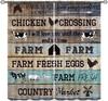 Rooster Chicken Curta,Farmhouse Floral Botanical Leaves Pattern Window Treatments For Kitchen Living Room Bedroom Drapes
