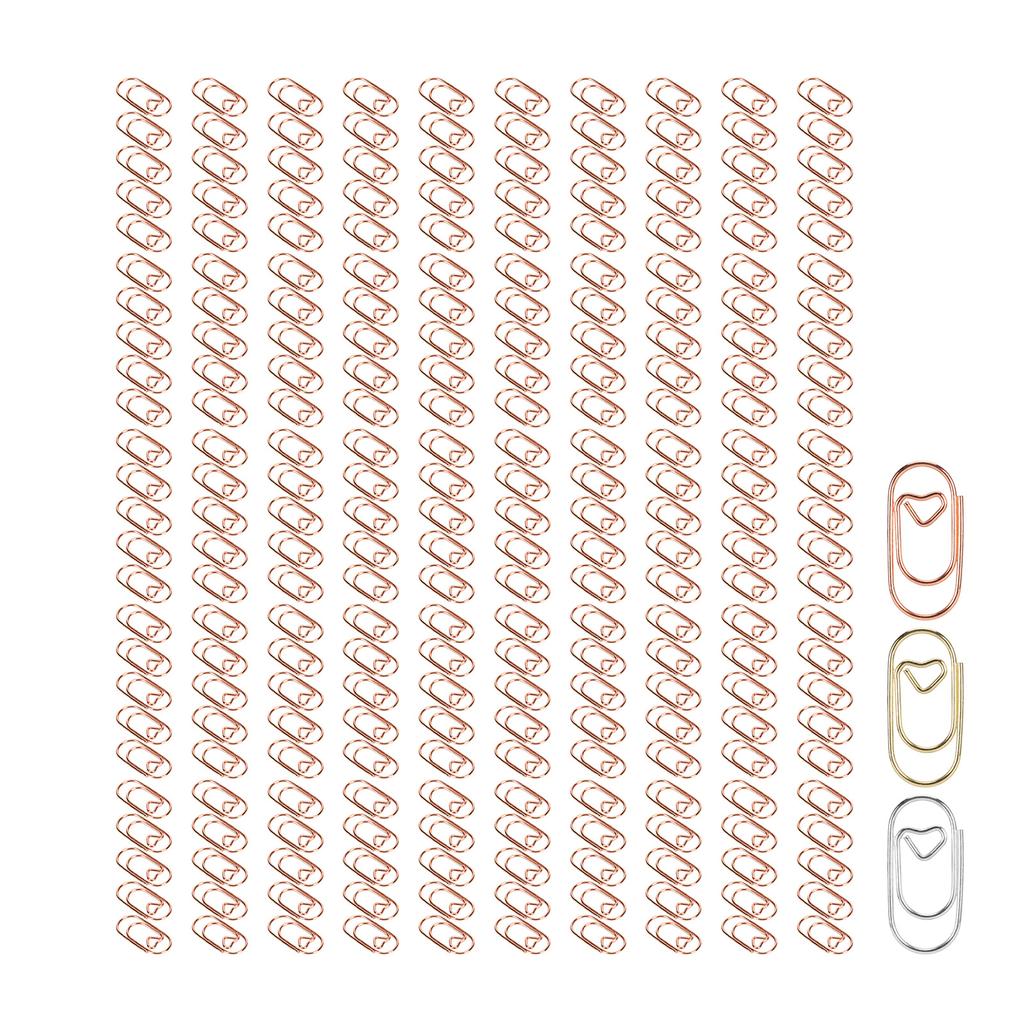 250 шт. необычные скрепки в форме сердца, маленькие, покрытые пластиком, проволочные, широко используемые, милые скрепки для дома